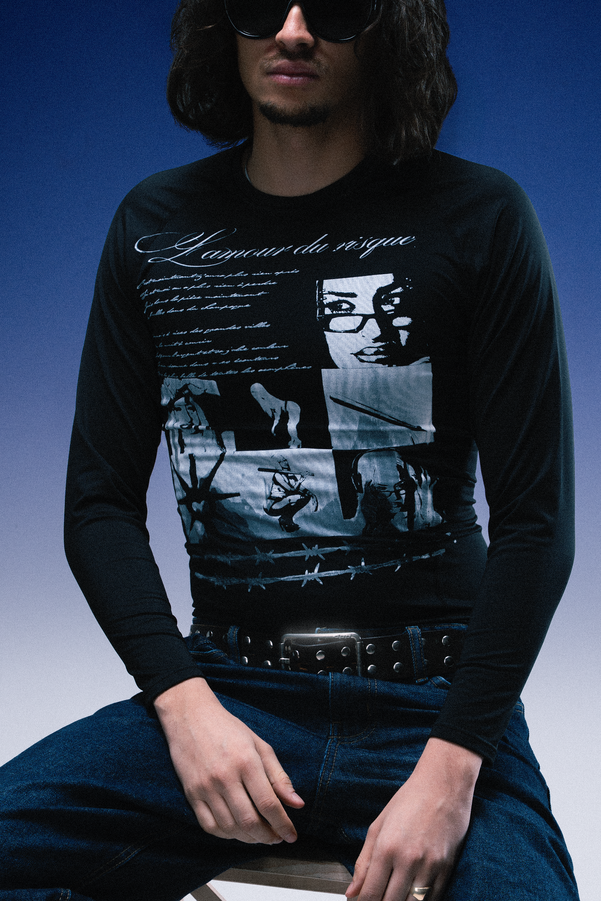 T-shirt manche longue coupe homme