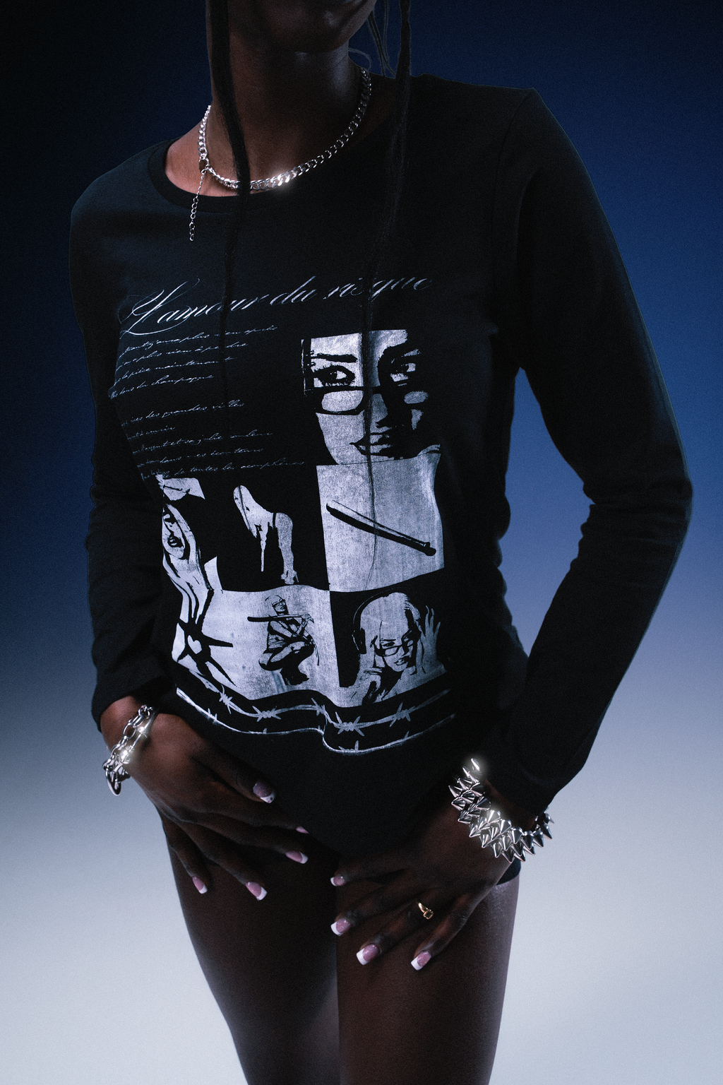 T-shirt manche longue coupe femme