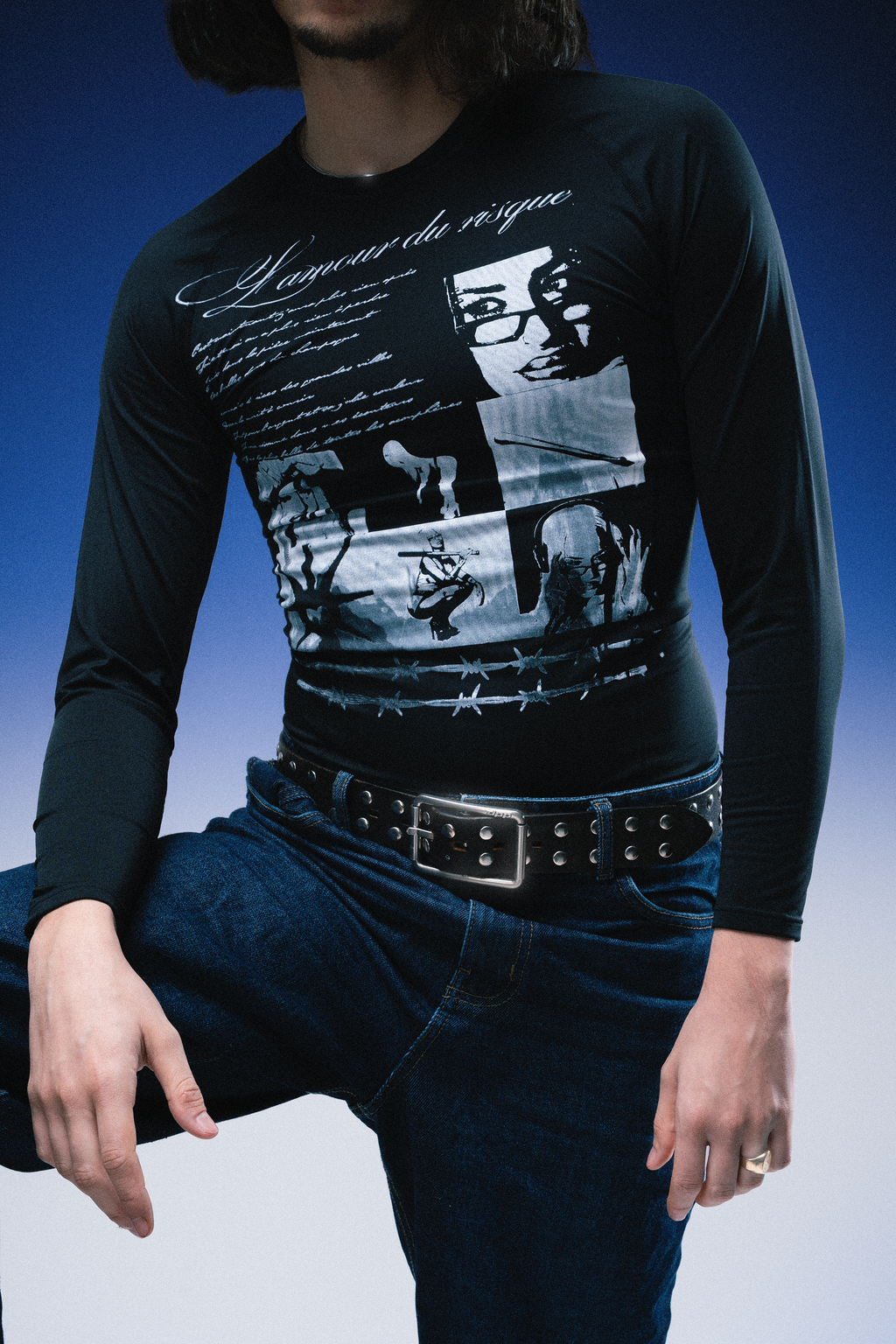 T-shirt manche longue coupe homme
