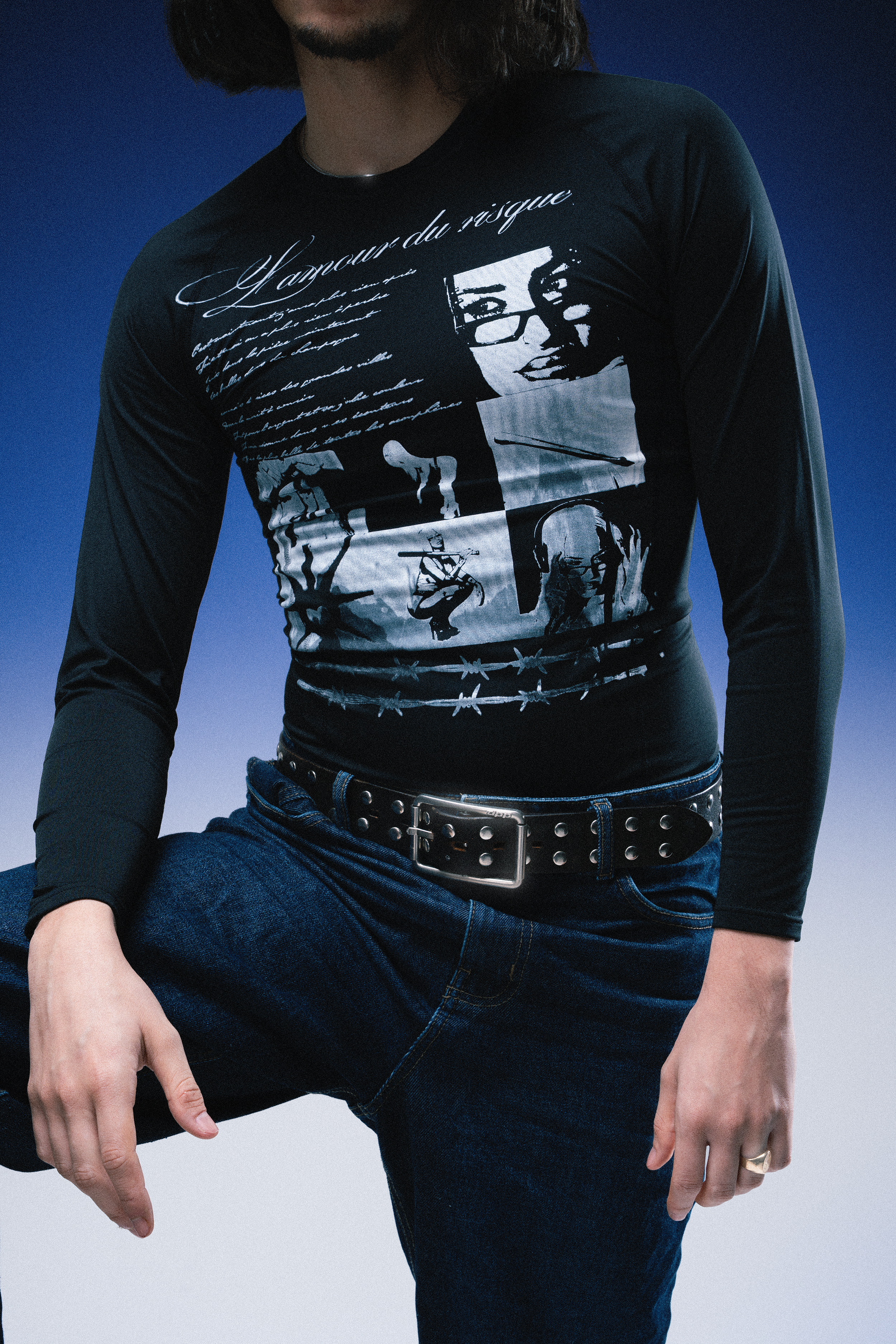 T-shirt manche longue coupe homme